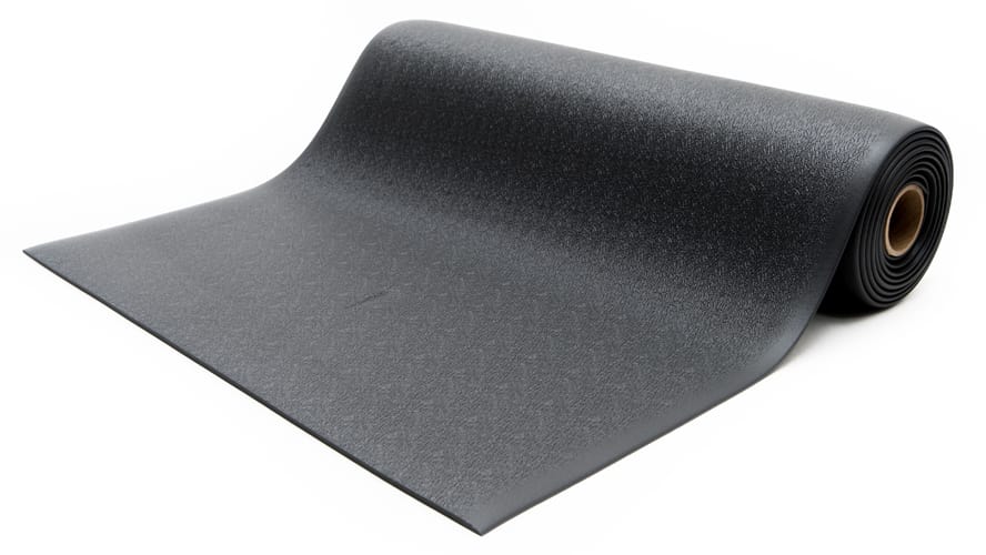 3 Ft. X 3 Ft. Black Anti Fatigue Floor Mat, Textured Pattern By Bertech