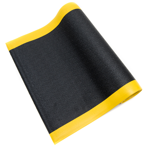 ⅜” Thick Anti Fatigue Mats for Workshop w/ Beveled Anti-Trip Edges - Soft  Vinyl Foam Mat for Workbench & Stationary Tools - Roll Out Mat w/ Pebble