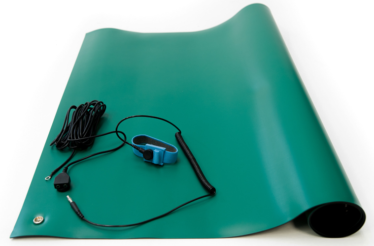 30 inch x 36 inch ESD High Temperature Mat Kit, Green Color