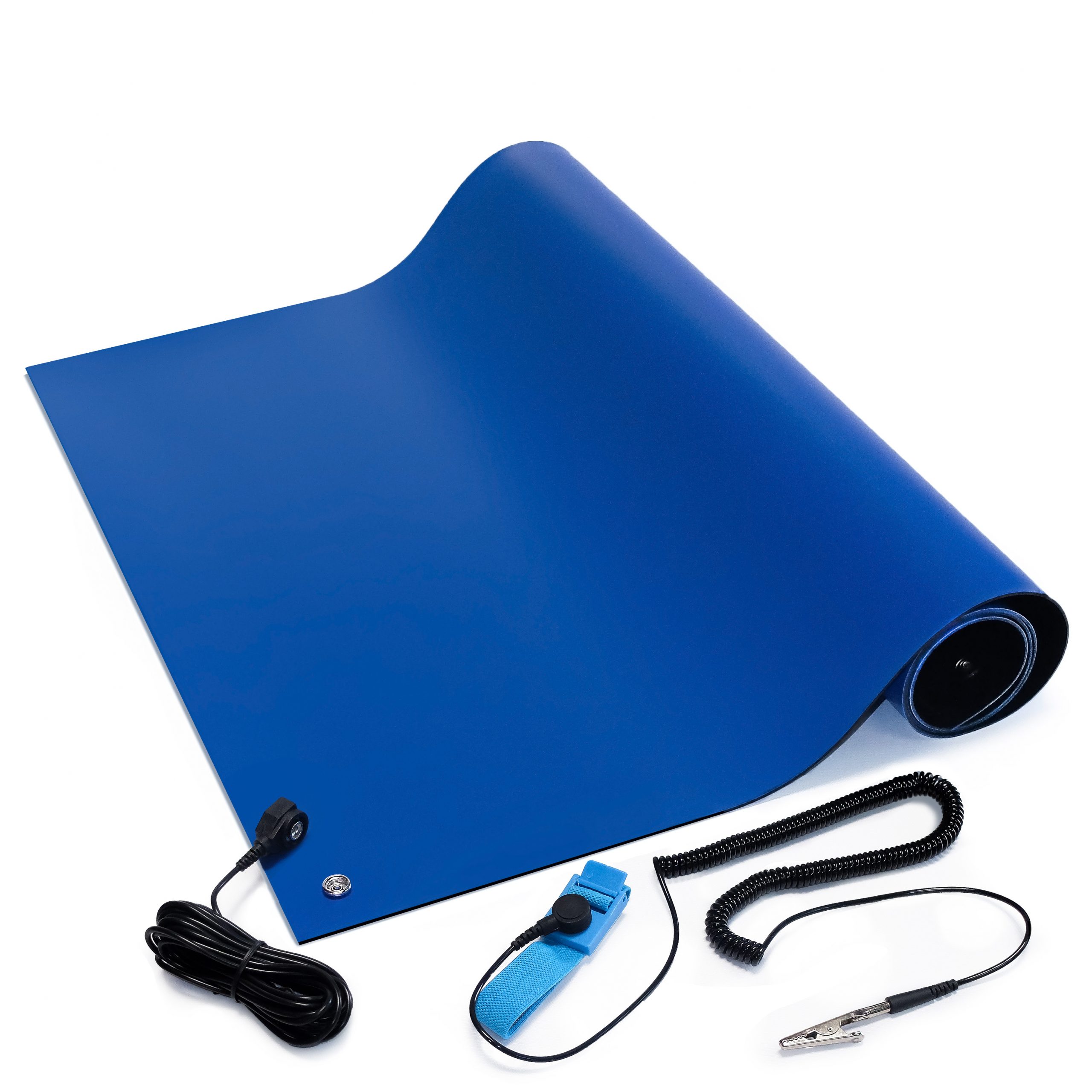 2 Ft. x 3 Ft. ESD Soldering Rubber Mat Kit, Blue Color - Bertech